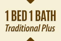 1 Bedroom 1 Bath Traditional Plus