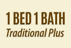 1 Bedroom 1 Bath Traditional Plus